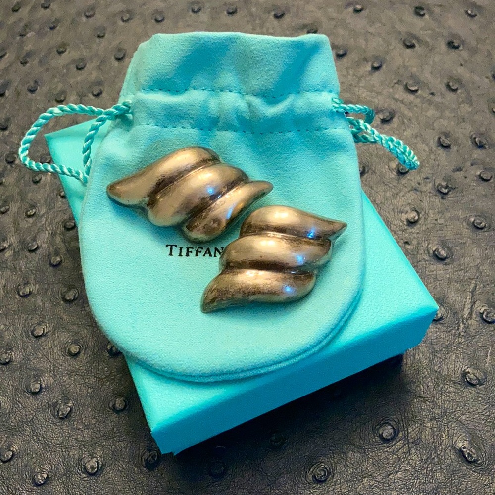 Tiffany & Co. sterling silver clip on earrings
